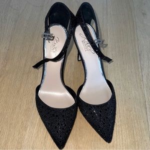 Crystal evening’s heels black
